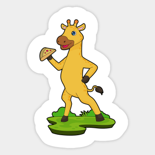 Giraffe Pizza Sticker